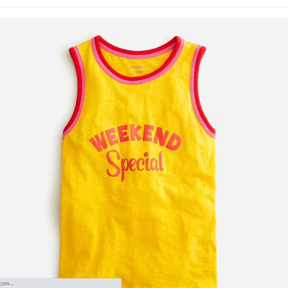 Edie Parker "Weekend Special" strawberry tank NWOT